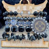 Noir Peace Parade Luxe Designer Bracelet Stack